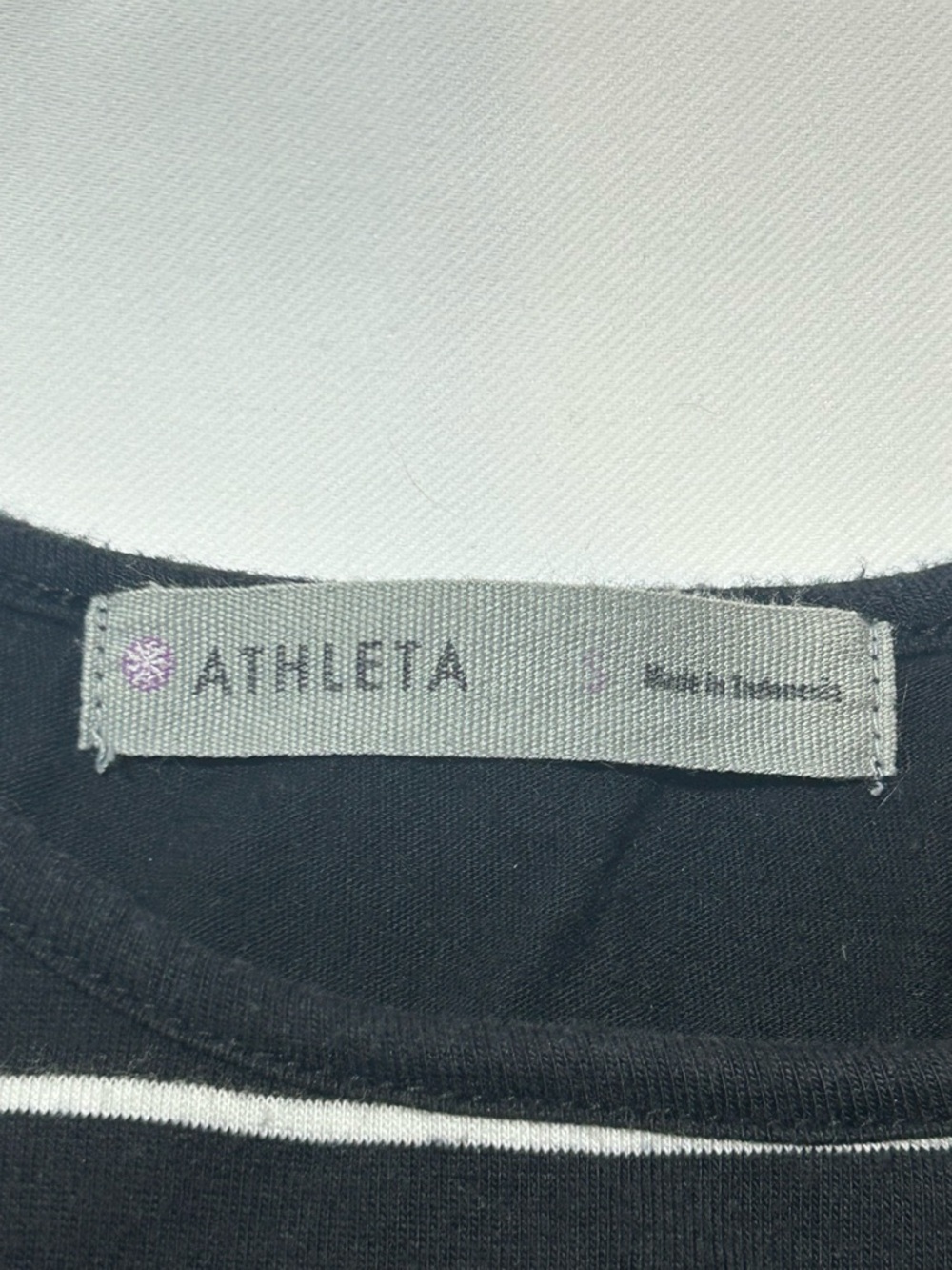 Athleta Black Tank Top with White Stripe - Picture 2 of 7